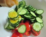 A picture of step 2 of Easy Tomato and Cucumber Salad with Sesame Ponzu Dressing.