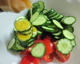 A picture of step 2 of Easy Tomato and Cucumber Salad with Sesame Ponzu Dressing.