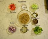A picture of step 1 of Quinoa salad recipe.
