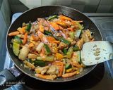 Foto langkah ke 3 dari resep Tumis jamur,telur,wortel,timun saus tomat.