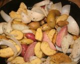 A picture of step 3 of Apricot Mustard Chicken with Roasted Fingering Potatoes!.