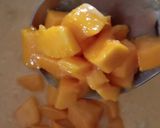 A picture of step 3 of Mango Rasmalai.