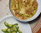 Foto del paso 9 de la receta: Spaghetti de trigo y soja verde con bacalao, salmón y brote de bambú