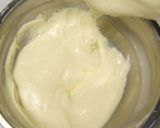 A picture of step 5 of Matcha Chocolate Adzuki Mont Blanc Shortcake.