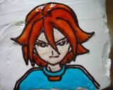 A picture of step 10 of Game Character Cake: Inazuma Eleven's Motoyama Hiroto.