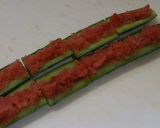 A picture of step 2 of Mentaiko Mayonnaise Cucumber Boats.