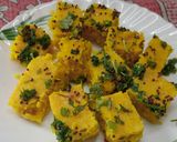 A picture of step 4 of STEAMED Homemade Dhoklas.