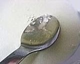 A picture of step 3 of Matcha Jello.