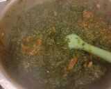 A picture of step 4 of پالک گوشت.