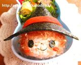 A picture of step 9 of Halloween Witch Girl Character Bento.