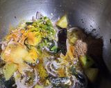 A picture of step 4 of Sambhar with idli.