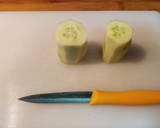 Foto del paso 1 de la receta: Falso sushi de pepino, salmón y atún