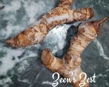 A picture of step 1 of Fresh Galangal and Tulsi Chai.