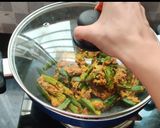A picture of step 12 of Besani bhindi fry.