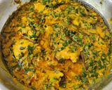 A picture of step 9 of Methi Chicken.