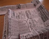 A picture of step 3 of Castella Made in a Newspaper Mold.