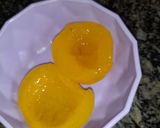 Foto del paso 1 de la receta: Postre de duraznos en almíbar