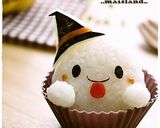 A picture of step 9 of Cute Ghost for Halloween Character Bento.