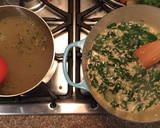A picture of step 6 of Spinach & Squash Risotto Using Left Over Squash Soup.