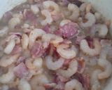 Foto del paso 6 de la receta: Espagueti con camarones, tocino y brócoli, a la crema con queso