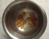 A picture of step 1 of Badam shake.