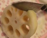 A picture of step 4 of For Osechi (New Year's Feast) Decorative Lotus Root Slices.