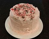 A picture of step 12 of Vanilla Layer Cake with Peppermint Whipped Cream Frosting and Filling.