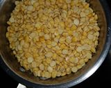A picture of step 1 of Cholar Dal.