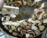 A picture of step 7 of My Garlic Chicken, Chorizo and Mushroom in a Brandy Cream Sauce.