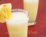 A picture of step 1 of Pineapple and coconut juice.