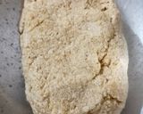 A picture of step 4 of Bhakhari (flat bread).