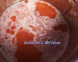 A picture of step 3 of Starbucks style strawberry milkshake.