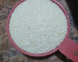 A picture of step 1 of Kesari Sama Rice halwa.
