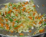A picture of step 2 of Triple Schezwan Fried Rice.