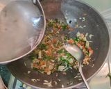 A picture of step 3 of Manchow soup(Indo-chinese).
