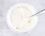 A picture of step 7 of Oven-Baked Chicken Dippers with a Creamy Chive Dip.