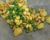 A picture of step 11 of Chana samosa chat shots.