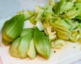 電鍋芥菜心雞湯。刈菜長年菜的食譜步驟1照片