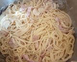 Une image de l'étape 4 de Pâtes carbonara.