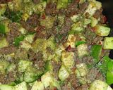 Foto del paso 6 de la receta: Hamburguesas de espinaca con revuelto de zapallitos y carne