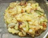 Foto del paso 5 de la receta Patatas ovadas con cebolla, berenjena, rúcula y canónigo