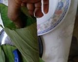 A picture of step 3 of Colocasia leaves (Patra)Samosa.