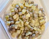 A picture of step 2 of Aloo Chana Chaat.
