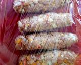 A picture of step 3 of My Beef plus Veg kebobs. 😗.