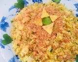 Hình bước làm 3 của món Cơm chiên trứng,