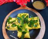 A picture of step 5 of Dhokla.