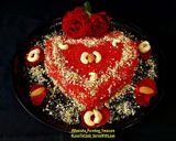 A picture of step 3 of Beetroot Gajar Halwa Cake - Beetroot Carrot Halwa Valentines Cake.