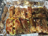 Costillas glaseadas con patatas