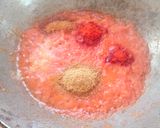 A picture of step 5 of Dhaba style Rajma masala kidney beans masala.