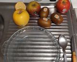 Foto del paso 1 de la receta Mermelada de kiwi amarillo (gold) y manzana sin azúcar en el microondas